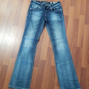 Miss me jean with paisley detail